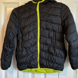 Boys Black Puffer Jacket Size 8